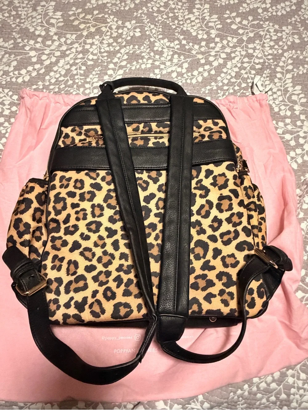 RARE Poppy & Peonies 2020 Charlie Leopard Backpack EUC